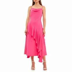 Endless Rose Cowl Neck Waterfall Maxi Dress