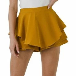 Endless Rose Ruffled Skort Yellow -Endless Rose shop unnamed file 1034