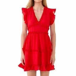 Endless Rose Ruffle Sleeve Mini Dress -Endless Rose shop unnamed file 1046