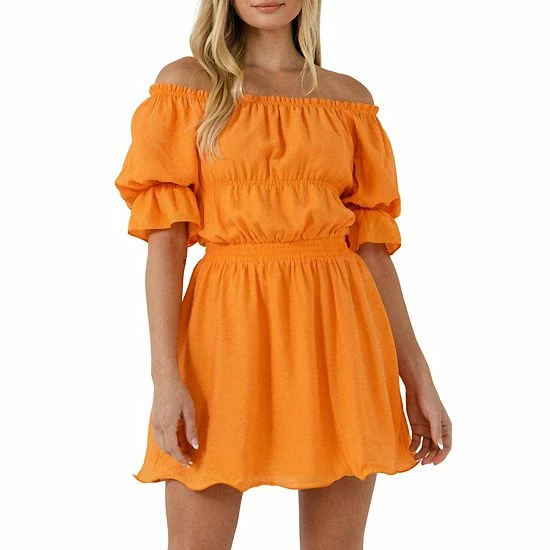 Endless Rose Off the Shoulder Flounced Mini Endless Rose Off The Shoulder Flounced Mini -Endless Rose shop unnamed file 1088