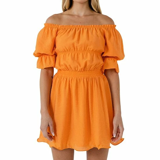 Endless Rose Off the Shoulder Flounced Mini Endless Rose Off The Shoulder Flounced Mini -Endless Rose shop unnamed file 1091