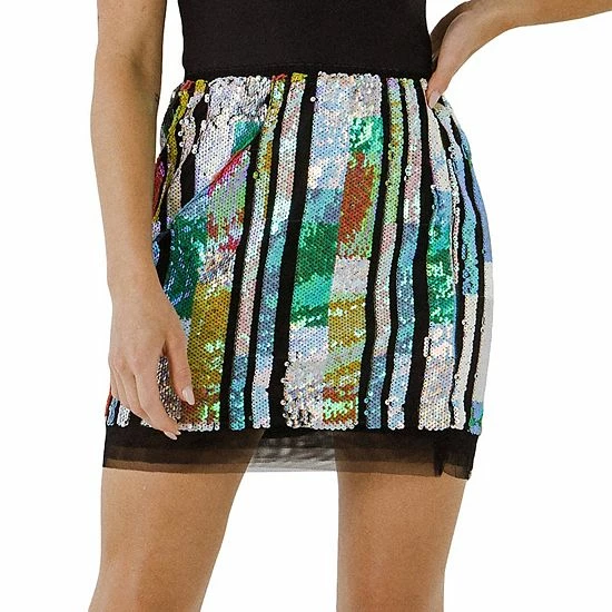 Endless Rose Multi Color Sequin Mini Skirt Endless Rose Multi Color Sequin Mini Skirt -Endless Rose shop unnamed file 1122