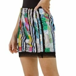 Endless Rose Multi Color Sequin Mini Skirt 4 Endless Rose Multi Color Sequin Mini Skirt -Endless Rose shop unnamed file 1124