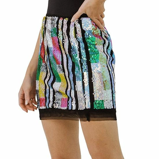 Endless Rose Multi Color Sequin Mini Skirt Endless Rose Multi Color Sequin Mini Skirt -Endless Rose shop unnamed file 1124