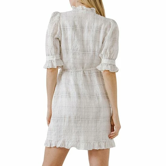 Endless Rose Check Print Linen Wrap Dress Endless Rose Check Print Linen Wrap Dress -Endless Rose shop unnamed file 1174
