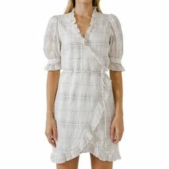 Endless Rose Check Print Linen Wrap Dress 5 Endless Rose Check Print Linen Wrap Dress -Endless Rose shop unnamed file 1176