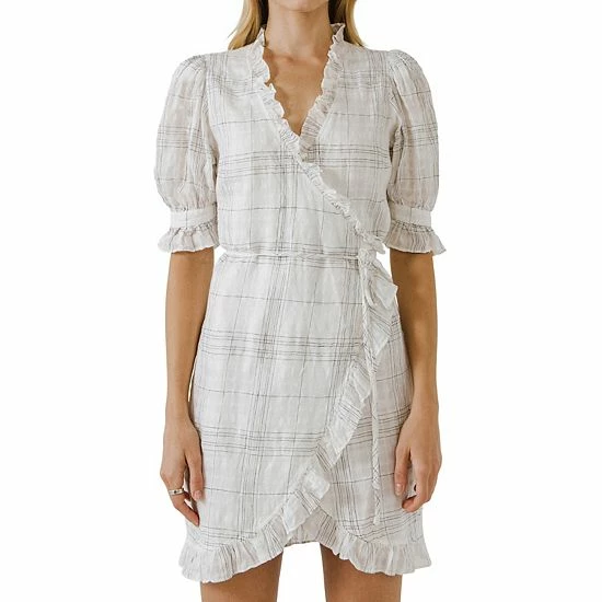 Endless Rose Check Print Linen Wrap Dress Endless Rose Check Print Linen Wrap Dress -Endless Rose shop unnamed file 1176