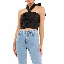 Endless Rose Halter Loop Ruched Top
