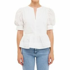 Endless Rose Placket Lace Trim Baby Doll Top 5 Endless Rose Placket Lace Trim Baby Doll Top -Endless Rose shop unnamed file 1206