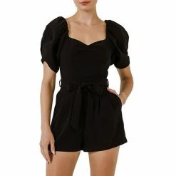 Endless Rose Heart Neckline Romper