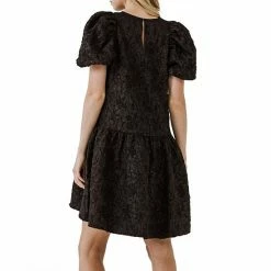 Endless Rose Puff Sleeve Drop Waist Dress -Endless Rose shop unnamed file 1277
