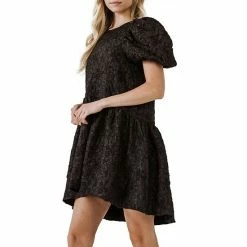 Endless Rose Puff Sleeve Drop Waist Dress -Endless Rose shop unnamed file 1278