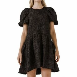 Endless Rose Puff Sleeve Drop Waist Dress -Endless Rose shop unnamed file 1279