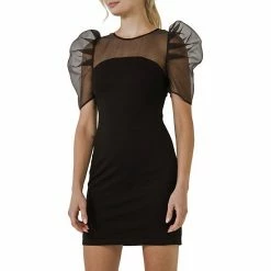 Endless Rose Organza With Knit Mini Dress -Endless Rose shop unnamed file 1290