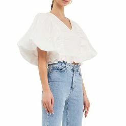 Endless Rose Puff Sleeve Detail Top 8 Endless Rose Puff Sleeve Detail Top -Endless Rose shop unnamed file 1294