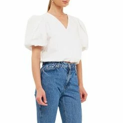 Endless Rose Blouson Top With Back Spaghetti Closure -Endless Rose shop unnamed file 1309