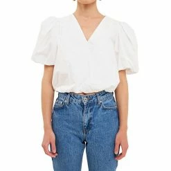 Endless Rose Blouson Top With Back Spaghetti Closure -Endless Rose shop unnamed file 1310