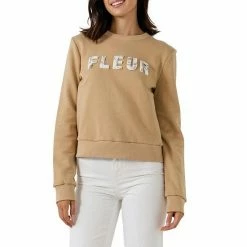 Endless Rose Beads Lettering Patch Sweatshirt