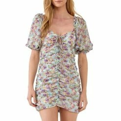 Endless Rose Puff Sleeve Mini Dress With Sweetheart Neckline