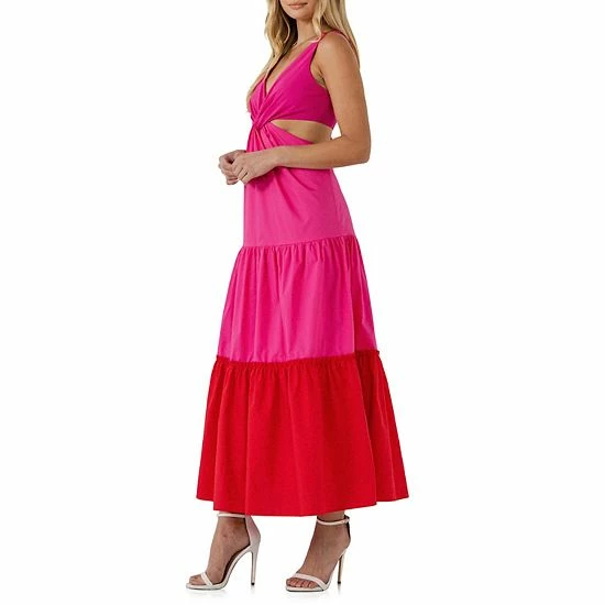 Endless Rose Twist Cut Out Color Block Maxi Endless Rose Twist Cut Out Color Block Maxi -Endless Rose shop unnamed file 1342