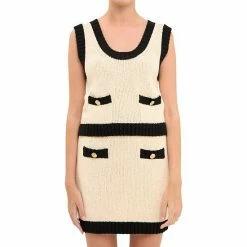 Endless Rose Cropped Knit Top With Gold Buttons -Endless Rose shop unnamed file 1351