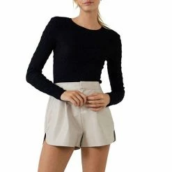 Endless Rose Texture Fitted Top