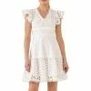 Endless Rose Eyelet Mixed Media Mini Dress -Endless Rose shop unnamed file 1403