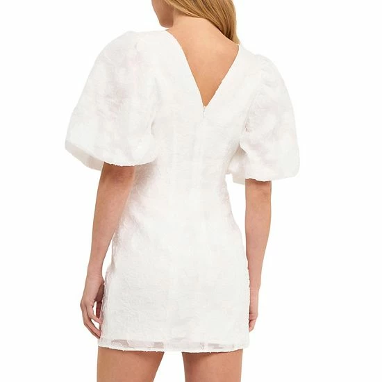 Endless Rose Puff Sleeve Embroidered Mini Dress 3 Endless Rose Puff Sleeve Embroidered Mini Dress - Image 2