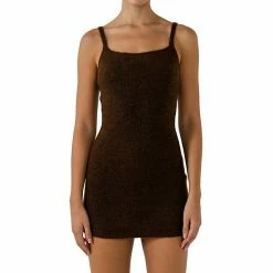 Endless Rose Knit Mini Dress Heather Grey -Endless Rose shop unnamed file 204