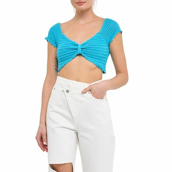 Endless Rose Knit Top with Bow Detail Sky Blue Endless Rose Knit Top With Bow Detail Sky Blue -Endless Rose shop unnamed file 212