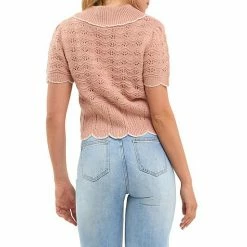 Endless Rose Short Puff Sleeve Scalloped Knit Top Camel 3 Endless Rose Short Puff Sleeve Scalloped Knit Top Camel -Endless Rose shop unnamed file 215