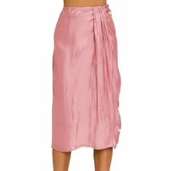 Endless Rose Metallic Effect Midi Skirt Beige 5 Endless Rose Metallic Effect Midi Skirt Beige -Endless Rose shop unnamed file 247