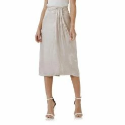 Endless Rose Metallic Effect Midi Skirt Beige 7 Endless Rose Metallic Effect Midi Skirt Beige -Endless Rose shop unnamed file 249