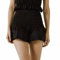 Endless Rose Smocked Shorts Black
