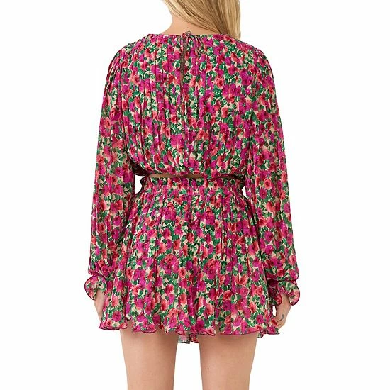 Endless Rose Floral Pleated Bubbled Top Endless Rose Floral Pleated Bubbled Top -Endless Rose shop unnamed file 289