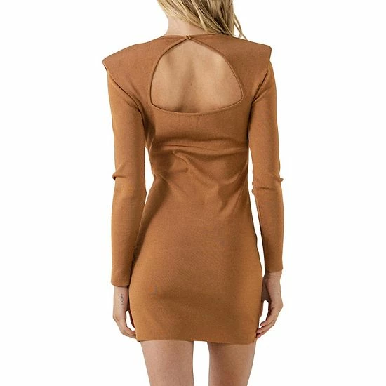 Endless Rose Shoulder Pad Knit Dress - Image 2