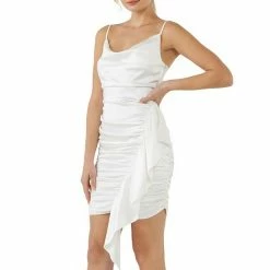 Endless Rose Asymmetrical Waterfall Drapped Satin Mini -Endless Rose shop unnamed file 310