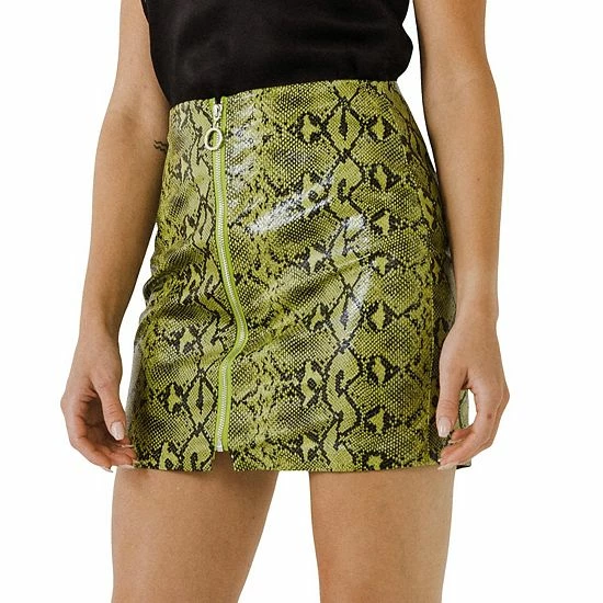 Endless Rose Front Metal Zipper Python Skirt Purple Endless Rose Front Metal Zipper Python Skirt Purple -Endless Rose shop unnamed file 337