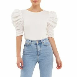 Endless Rose Mixed Media Puff Sleeve Top Black 6 Endless Rose Mixed Media Puff Sleeve Top Black -Endless Rose shop unnamed file 355