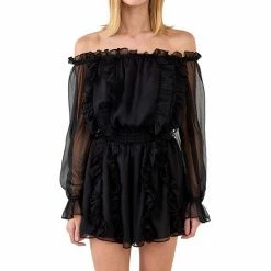 Endless Rose Off The Shoulder Ruffled Romper White 5 Endless Rose Off The Shoulder Ruffled Romper White -Endless Rose shop unnamed file 360