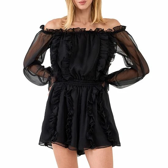 Endless Rose Off the Shoulder Ruffled Romper White Endless Rose Off The Shoulder Ruffled Romper White -Endless Rose shop unnamed file 362