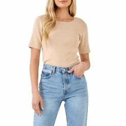 Endless Rose Back Cut-out Detail Knit Top Black