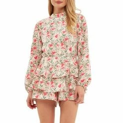 Endless Rose Blooming Roses Floral Open Back Romper