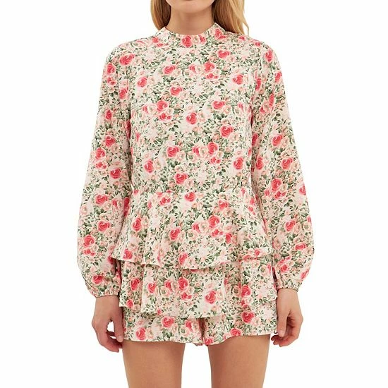Endless Rose Blooming Roses Floral Open Back Romper 6 Endless Rose Blooming Roses Floral Open Back Romper - Image 4
