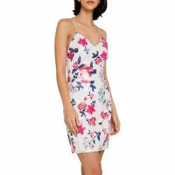 Endless Rose Floral Sequin Strappy Dress Beige -Endless Rose shop unnamed file 393