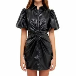 Endless Rose Short-Sleeve Faux Leather Mini Dress Black 5 Endless Rose Short-Sleeve Faux Leather Mini Dress Black -Endless Rose shop unnamed file 412