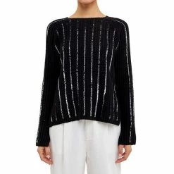 Endless Rose Sequins Detail Sweater Beige -Endless Rose shop unnamed file 418