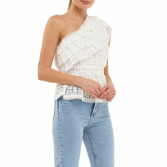 Endless Rose One Shoulder Square Laced Top Endless Rose One Shoulder Square Laced Top -Endless Rose shop unnamed file 438