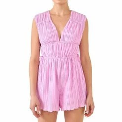 Endless Rose V-Neck Pleated Romper -Endless Rose shop unnamed file 443