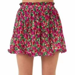 Endless Rose Floral Pleated Elastized Skirt -Endless Rose shop unnamed file 461